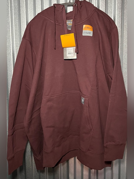 Ariat Tops - Ariat Rebar 1/4 zip Hoodie in Burgundy 3x NWT